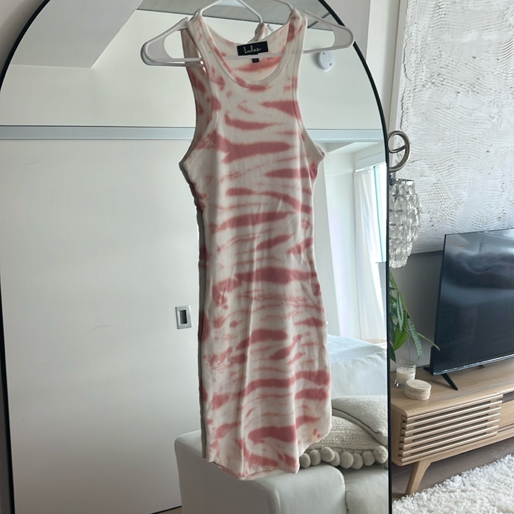 Pink and white tie-dye